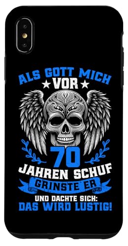 Als Gott mich vor 70 Jahren schuf 70. Geburtstagsfeier Hülle für iPhone XS Max Als Gott mich vor 70 Jahren schuf 70. Geburtstagsfeier Hülle für iPhone XS Max von Feier Party 70. Geburtstag Feiern Männer