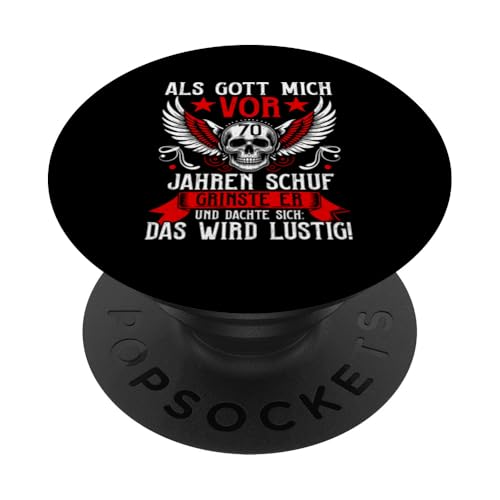 Als Gott mich vor 70 Jahren schuf 70. Geburtstagsfeier PopSockets Klebender PopGrip Als Gott mich vor 70 Jahren schuf 70. Geburtstagsfeier PopSockets Klebender PopGrip von Feier Party 70. Geburtstag Feiern Männer