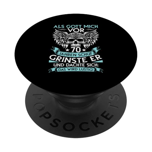Als Gott mich vor 70 Jahren schuf 70. Geburtstagsfeier PopSockets Klebender PopGrip Als Gott mich vor 70 Jahren schuf 70. Geburtstagsfeier PopSockets Klebender PopGrip von Feier Party 70. Geburtstag Feiern Männer