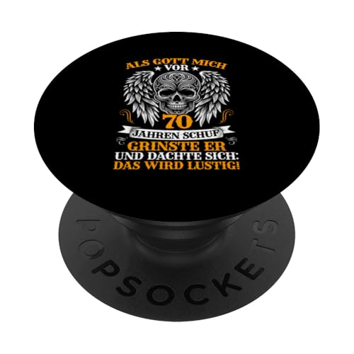 Als Gott mich vor 70 Jahren schuf 70. Geburtstagsfeier PopSockets Klebender PopGrip Als Gott mich vor 70 Jahren schuf 70. Geburtstagsfeier PopSockets Klebender PopGrip von Feier Party 70. Geburtstag Feiern Männer