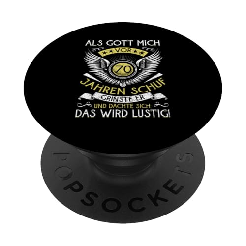 Als Gott mich vor 70 Jahren schuf 70. Geburtstagsfeier PopSockets Klebender PopGrip Als Gott mich vor 70 Jahren schuf 70. Geburtstagsfeier PopSockets Klebender PopGrip von Feier Party 70. Geburtstag Feiern Männer
