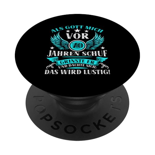 Als Gott mich vor 70 Jahren schuf 70. Geburtstagsfeier PopSockets Klebender PopGrip Als Gott mich vor 70 Jahren schuf 70. Geburtstagsfeier PopSockets Klebender PopGrip von Feier Party 70. Geburtstag Feiern Männer