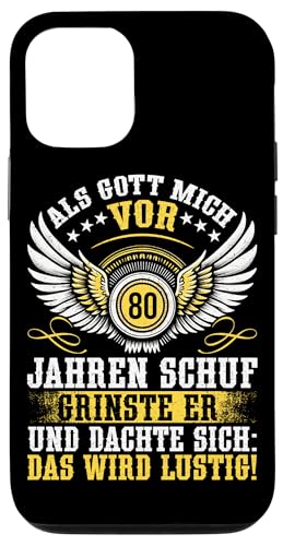 Als Gott mich vor 80 Jahren schuf 80. Geburtstagsfeier Hülle für iPhone 12/12 Pro Als Gott mich vor 80 Jahren schuf 80. Geburtstagsfeier Hülle für iPhone 12/12 Pro von Feier Party 80. Geburtstag Feiern Männer