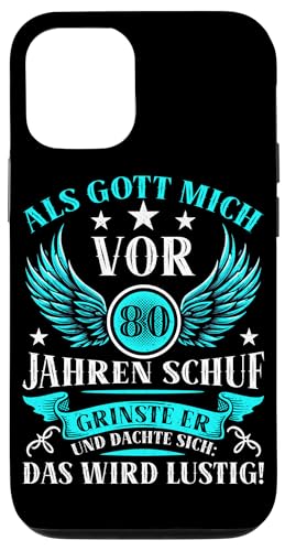 Als Gott mich vor 80 Jahren schuf 80. Geburtstagsfeier Hülle für iPhone 12/12 Pro Als Gott mich vor 80 Jahren schuf 80. Geburtstagsfeier Hülle für iPhone 12/12 Pro von Feier Party 80. Geburtstag Feiern Männer