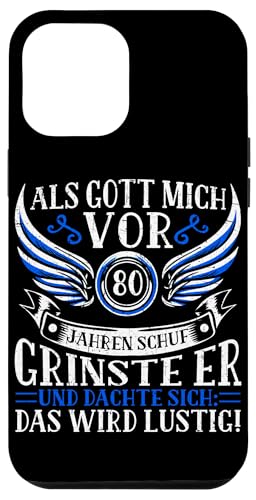Als Gott mich vor 80 Jahren schuf 80. Geburtstagsfeier Hülle für iPhone 12 Pro Max Als Gott mich vor 80 Jahren schuf 80. Geburtstagsfeier Hülle für iPhone 12 Pro Max von Feier Party 80. Geburtstag Feiern Männer