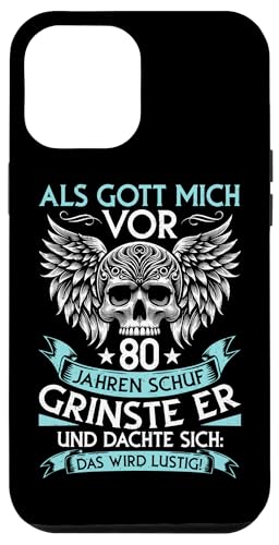 Als Gott mich vor 80 Jahren schuf 80. Geburtstagsfeier Hülle für iPhone 12 Pro Max Als Gott mich vor 80 Jahren schuf 80. Geburtstagsfeier Hülle für iPhone 12 Pro Max von Feier Party 80. Geburtstag Feiern Männer