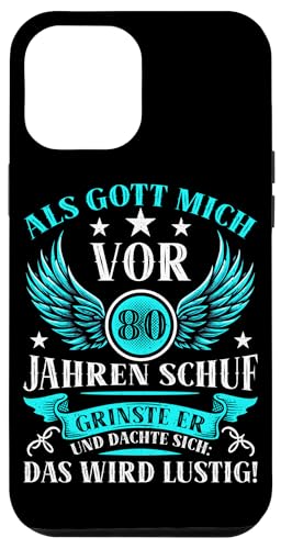 Als Gott mich vor 80 Jahren schuf 80. Geburtstagsfeier Hülle für iPhone 12 Pro Max Als Gott mich vor 80 Jahren schuf 80. Geburtstagsfeier Hülle für iPhone 12 Pro Max von Feier Party 80. Geburtstag Feiern Männer