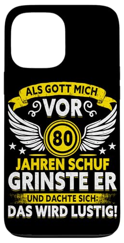 Als Gott mich vor 80 Jahren schuf 80. Geburtstagsfeier Hülle für iPhone 13 Pro Max Als Gott mich vor 80 Jahren schuf 80. Geburtstagsfeier Hülle für iPhone 13 Pro Max von Feier Party 80. Geburtstag Feiern Männer