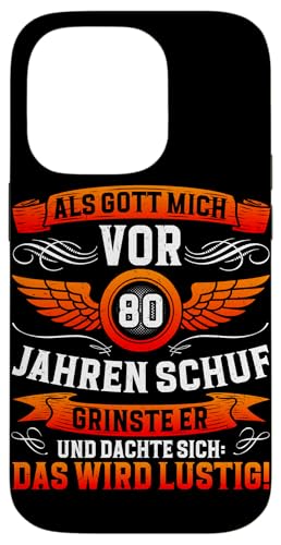 Als Gott mich vor 80 Jahren schuf 80. Geburtstagsfeier Hülle für iPhone 14 Pro Als Gott mich vor 80 Jahren schuf 80. Geburtstagsfeier Hülle für iPhone 14 Pro von Feier Party 80. Geburtstag Feiern Männer