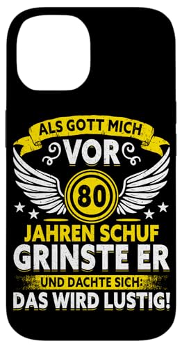 Als Gott mich vor 80 Jahren schuf 80. Geburtstagsfeier Hülle für iPhone 14 Als Gott mich vor 80 Jahren schuf 80. Geburtstagsfeier Hülle für iPhone 14 von Feier Party 80. Geburtstag Feiern Männer