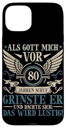 Als Gott mich vor 80 Jahren schuf 80. Geburtstagsfeier Hülle für iPhone 15 Plus Als Gott mich vor 80 Jahren schuf 80. Geburtstagsfeier Hülle für iPhone 15 Plus von Feier Party 80. Geburtstag Feiern Männer