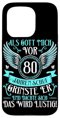 Als Gott mich vor 80 Jahren schuf 80. Geburtstagsfeier Hülle für iPhone 15 Pro Als Gott mich vor 80 Jahren schuf 80. Geburtstagsfeier Hülle für iPhone 15 Pro von Feier Party 80. Geburtstag Feiern Männer