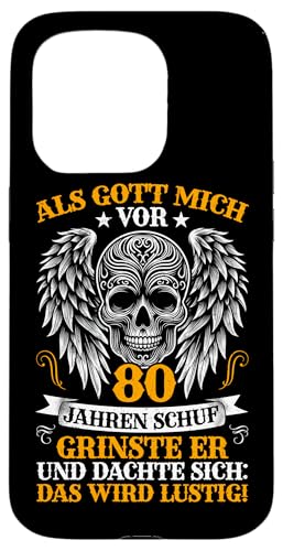 Als Gott mich vor 80 Jahren schuf 80. Geburtstagsfeier Hülle für iPhone 15 Pro von Feier Party 80. Geburtstag Feiern Männer