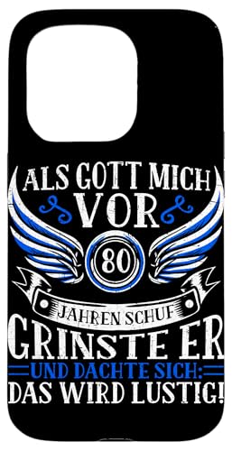 Als Gott mich vor 80 Jahren schuf 80. Geburtstagsfeier Hülle für iPhone 15 Pro Als Gott mich vor 80 Jahren schuf 80. Geburtstagsfeier Hülle für iPhone 15 Pro von Feier Party 80. Geburtstag Feiern Männer