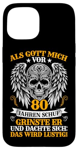 Als Gott mich vor 80 Jahren schuf 80. Geburtstagsfeier Hülle für iPhone 15 Als Gott mich vor 80 Jahren schuf 80. Geburtstagsfeier Hülle für iPhone 15 von Feier Party 80. Geburtstag Feiern Männer