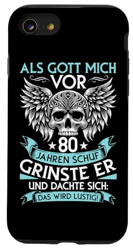Als Gott mich vor 80 Jahren schuf 80. Geburtstagsfeier Hülle für iPhone SE (2020) / 7 / 8 von Feier Party 80. Geburtstag Feiern Männer