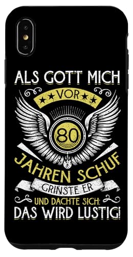 Als Gott mich vor 80 Jahren schuf 80. Geburtstagsfeier Hülle für iPhone XS Max Als Gott mich vor 80 Jahren schuf 80. Geburtstagsfeier Hülle für iPhone XS Max von Feier Party 80. Geburtstag Feiern Männer