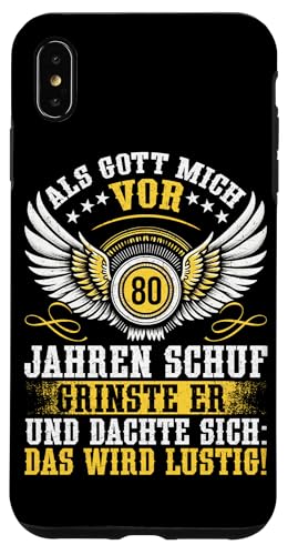 Als Gott mich vor 80 Jahren schuf 80. Geburtstagsfeier Hülle für iPhone XS Max Als Gott mich vor 80 Jahren schuf 80. Geburtstagsfeier Hülle für iPhone XS Max von Feier Party 80. Geburtstag Feiern Männer