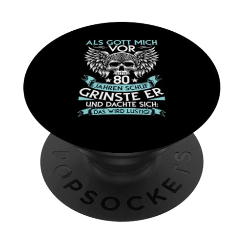 Als Gott mich vor 80 Jahren schuf 80. Geburtstagsfeier PopSockets Klebender PopGrip Als Gott mich vor 80 Jahren schuf 80. Geburtstagsfeier PopSockets Klebender PopGrip von Feier Party 80. Geburtstag Feiern Männer