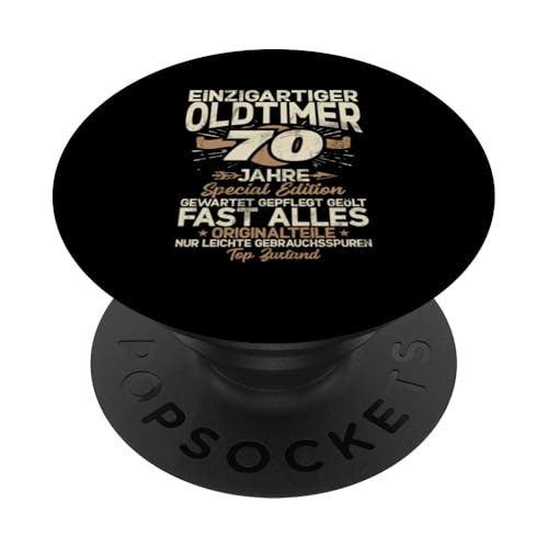 70 Jahre Einzigartiges Klassisches Auto 70. Geburtstagsfeier PopSockets Klebender PopGrip von Feier des 70. Geburtstags Lustige Feier