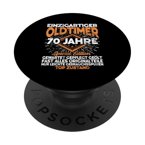 70 Jahre Einzigartiges Klassisches Auto 70. Geburtstagsfeier PopSockets Klebender PopGrip von Feier des 70. Geburtstags Lustige Feier