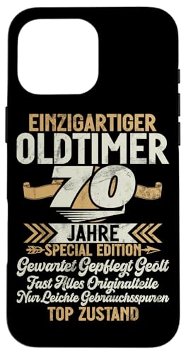 70 Jahre Einzigartiges Oldtimer Auto 70. Geburtstagsfeier Hülle für iPhone 16 Pro Max 70 Jahre Einzigartiges Oldtimer Auto 70. Geburtstagsfeier Hülle für iPhone 16 Pro Max von Feier des 70. Geburtstags Lustige Feier