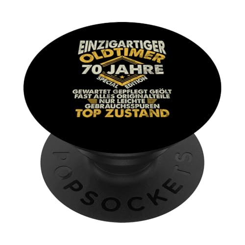 70 Jahre Einzigartiges Oldtimer Auto 70. Geburtstagsfeier PopSockets Klebender PopGrip 70 Jahre Einzigartiges Oldtimer Auto 70. Geburtstagsfeier PopSockets Klebender PopGrip von Feier des 70. Geburtstags Lustige Feier