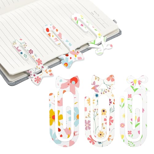 Feifeiya 12 Stück Sublimations-Büroklammern, 3 Stile, Schleifenform, Acryl, Sublimation, Büroklammern, Rohlinge, große personalisierte Büroklammern für Wärmeübertragung, DIY, Design, Handwerk von Feifeiya