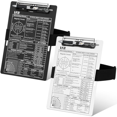 Feifeiya VFR-Piloten-Kniebrett – Aluminium-Schreibtafel für Piloten, Luftfahrt, 24 x 16 cm, Flugkniebrett, Klemmbrett mit elastischem Kniebrettgurt und Stifthalter, für Pilotengeschenke, 2 Stück Feifeiya VFR-Piloten-Kniebrett – Aluminium-Schreibtafel für Piloten, Luftfahrt, 24 x 16 cm, Flugkniebrett, Klemmbrett mit elastischem Kniebrettgurt und Stifthalter, für Pilotengeschenke, 2 Stück von Feifeiya