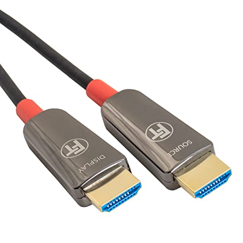 FeinTech 8K HDMI Glasfaserkabel 10m, 4K 120Hz, 1440p 144Hz für HDMI 2.1 Gaming, HDMI Kabel PS5 Xbox PC TV, 48Gbps, unterstützt eARC, CEC, VRR, HDR, Dolby Atmos, 3D, VMI90100 von FeinTech
