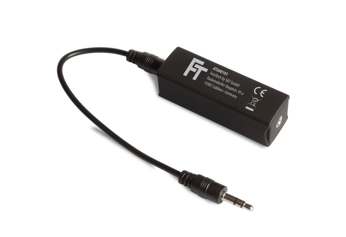 FeinTech ATG00101 Audio Masse-Trennglied Mantelstrom-Filter Audio-Adapter 3,5-mm-Klinke zu 3,5-mm-Klinke von FeinTech