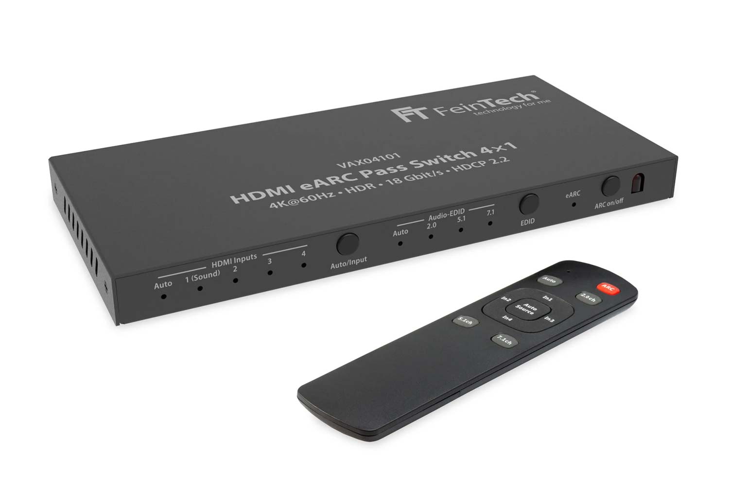 FeinTech HDMI eARC Pass Switch 4x1 für Soundbar (VAX04101) von FeinTech