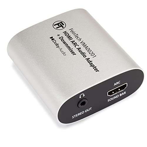 FeinTech VMA00201 HDMI-ARC Audio TV Adapter mit Dolby Digital Decoder Konverter für Kopfhörer Stereo-Anlage mit Lautstärke-Steuerung Soundbar-Passthrough von FeinTech