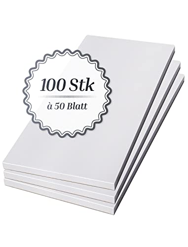 Feinwälder® Kellnerblöcke – 100 Stück á 50 Blatt Blanko, 7 x 15 cm, Neutral & Hochwertig von Feinwälder