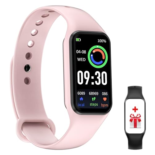 FeipuQu R1 Smartwatch Damen Herren - Oximeter(SpO2) Kalorien Schrittzähler, Schlaf und Herzfrequenzmesser, iP68 Wasserdicht 1,47 Zoll HD Bildschirm, Kompatibel mit Android und iOS Telefonen (2 Riemen) von FeipuQu