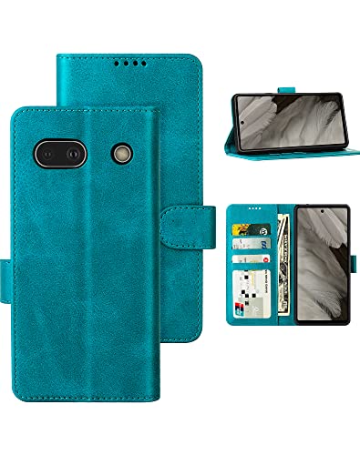 Feitenn Für Pixel 7a 5G Wallet Case, Flip Lederhülle mit Ständer, Multifunktions-Magnetsaugung, starker Verschluss, Schutzhülle für Google Pixel 7a 5G 2023 (Pixel 7A Blau) von Feitenn