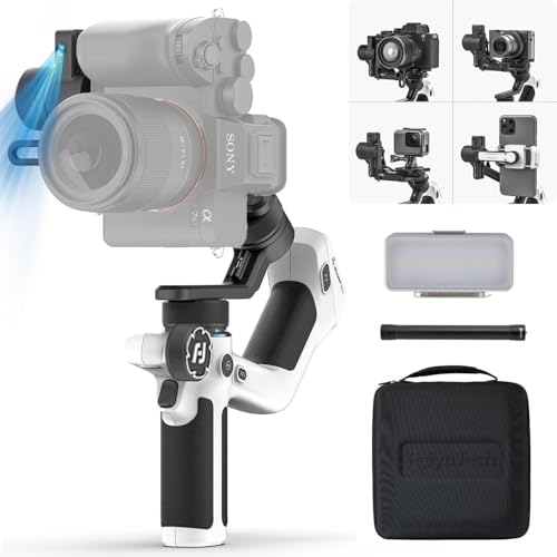 FeiyuTech Offizielles SCORP Mini 2 Kit Gimbal, 3-Achsen-Kamerastabilisator mit AI-Tracker-Fülllicht, 3,3 cm Touch-Sreen, für spiegellose Kamera, Smartphone, Action-Kamera, mit Tragetasche, von FeiyuTech