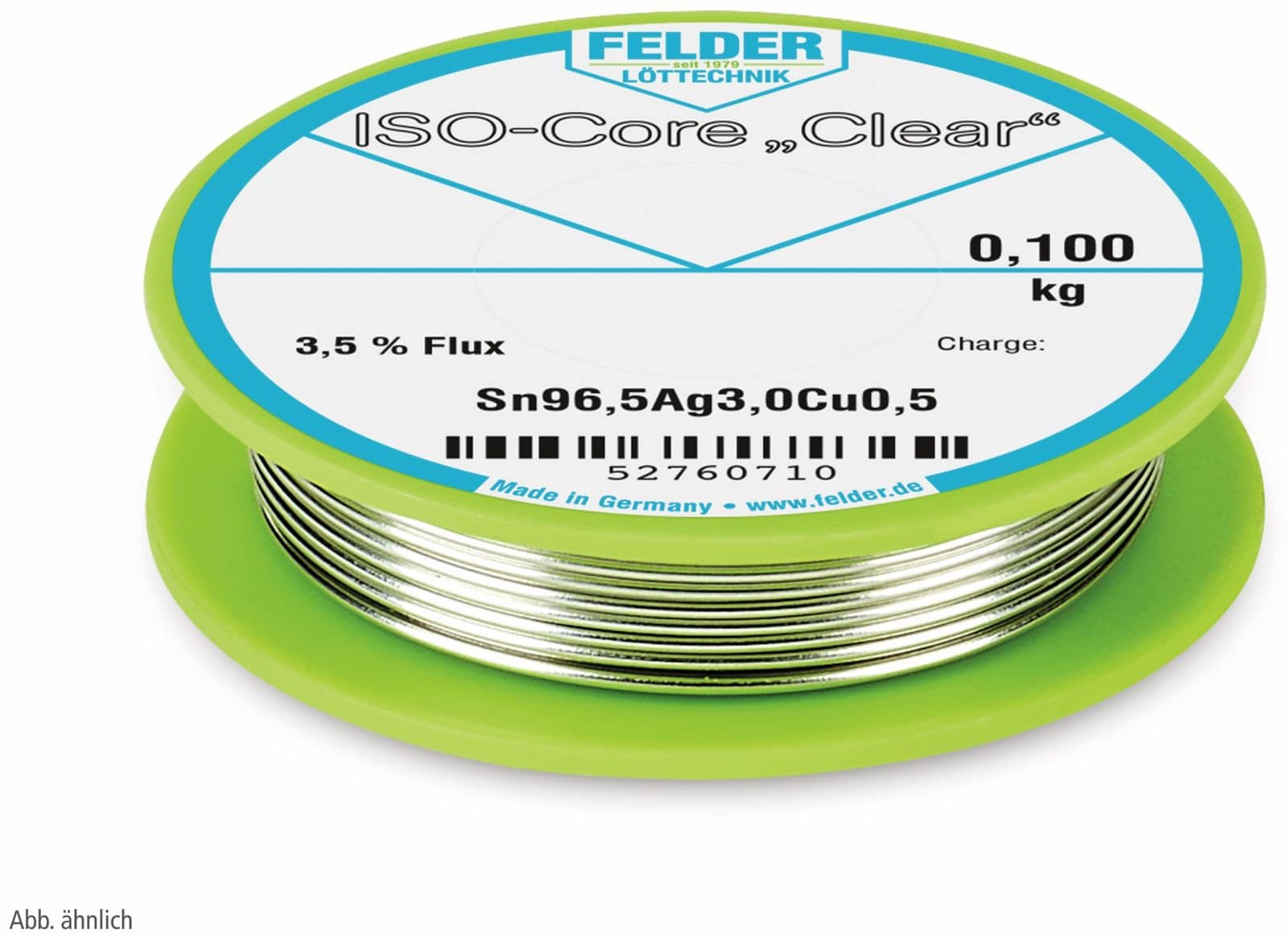 FELDER LÖTTECHNIK Lötdraht ISO-Core "Clear", 0,75 mm, 100 g von Felder Löttechnik
