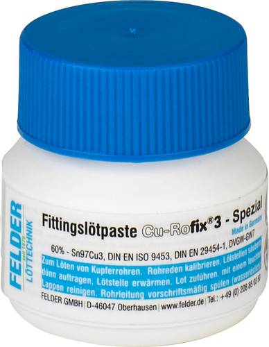 Felder Löttechnik  Cu-Rofix® 3-Spezial  Fittingslötpaste Inhalt 100g von Felder Löttechnik