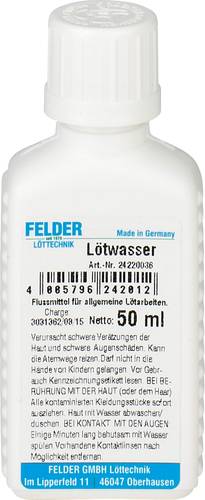 Felder Löttechnik  Hobby  Lötwasser Inhalt F-SW 21 von Felder Löttechnik