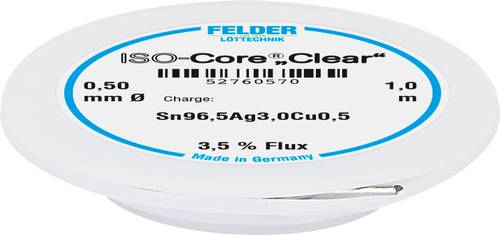 Felder Löttechnik ISO-Core  Clear  SAC305 Lötzinn Spule Sn96,5Ag3Cu0,5 0.5mm von Felder Löttechnik