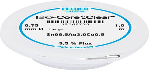 Felder Löttechnik ISO-Core  Clear  SAC305 Lötzinn Spule Sn96,5Ag3Cu0,5 0.75mm von Felder Löttechnik