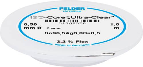 Felder Löttechnik ISO-Core  Ultra Clear  SAC305 Lötzinn Spule Sn96,5Ag3Cu0,5 0.5mm von Felder Löttechnik