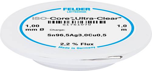 Felder Löttechnik ISO-Core  Ultra Clear  SAC305 Lötzinn Spule Sn96,5Ag3Cu0,5 1mm von Felder Löttechnik