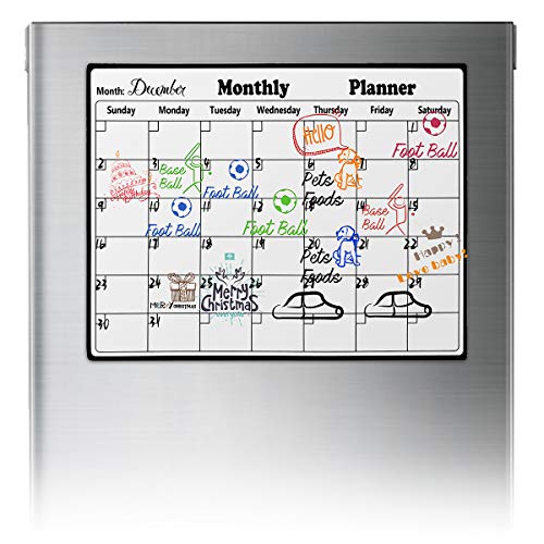 Felenny Trocken abwischbarer Kühlschrankkalender, magnetisches Whiteboard, Memoboard, Magnettafel, Kalender, Kühlschrank, trocken abwischbare Tafel, Zeitplan, Monatsplan, Gewohnheitstracker, 27,9 x Felenny Trocken abwischbarer Kühlschrankkalender, magnetisches Whiteboard, Memoboard, Magnettafel, Kalender, Kühlschrank, trocken abwischbare Tafel, Zeitplan, Monatsplan, Gewohnheitstracker, 27,9 x von Felenny