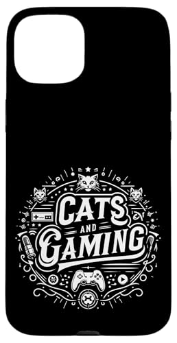 Cats And Gaming Katzen Gamer Geek |||---- Hülle für iPhone 15 Plus von Feline Gamer will