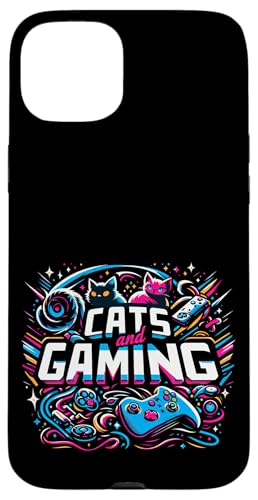 Cats And Gaming Katzen Gamer Geek ||||-- Hülle für iPhone 15 Plus von Feline Gamer will