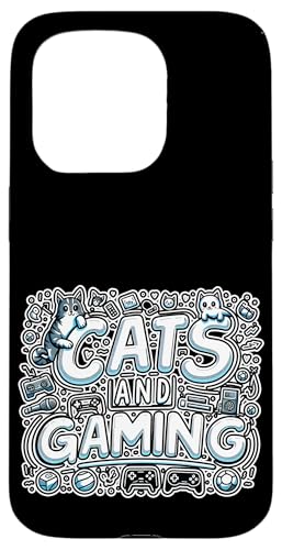 Cats And Gaming Katzen Gamer Geek |||----- Hülle für iPhone 15 Pro von Feline Gamer will
