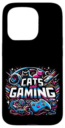 Cats And Gaming Katzen Gamer Geek ||||-- Hülle für iPhone 15 Pro von Feline Gamer will