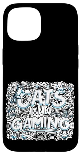 Cats And Gaming Katzen Gamer Geek |||----- Hülle für iPhone 15 von Feline Gamer will